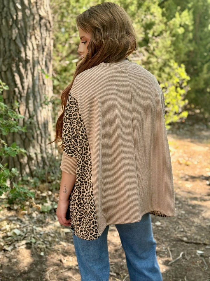 Spencer Drop Shoulder Leopard Top