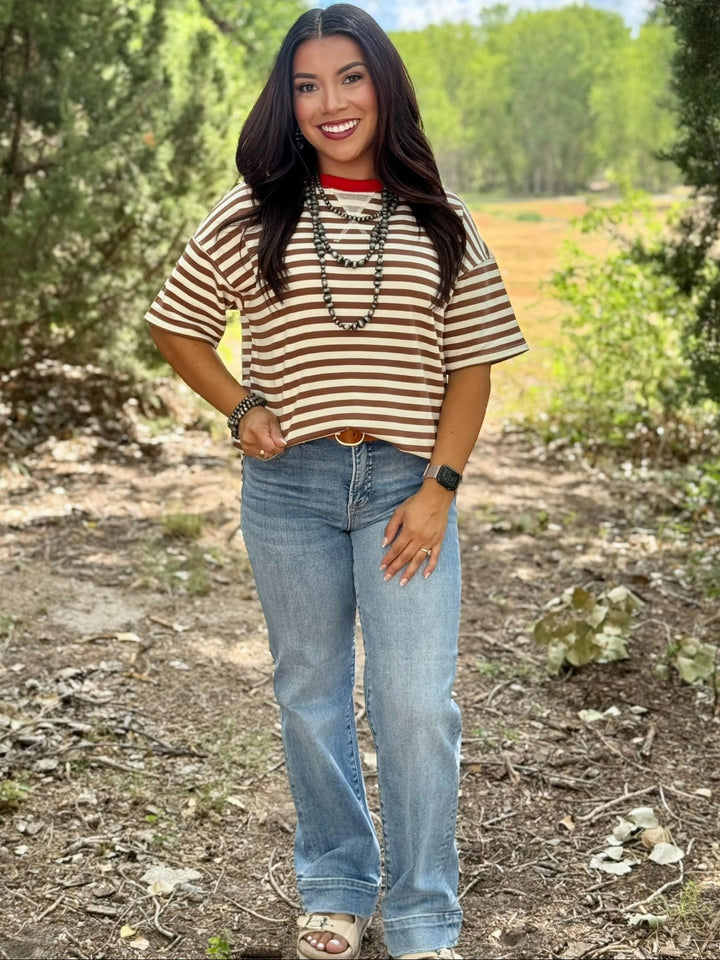 Back on Campus Striped Top