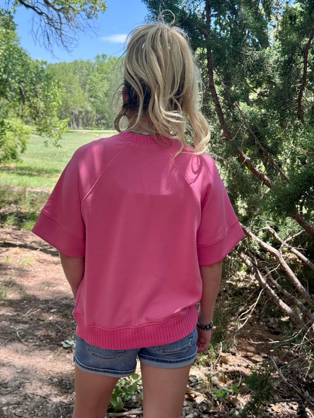 Logan Pink Scuba Top