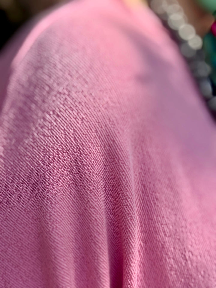 Opal Drop Shoulder Pink Top