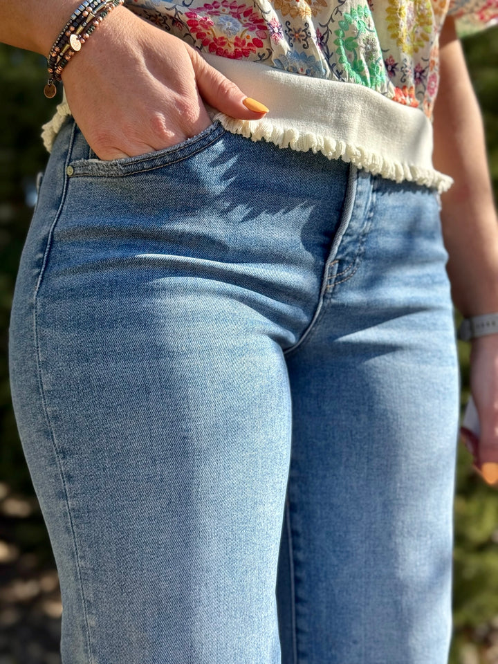 DeeDee Tummy Control Straight Leg Jean by Risen