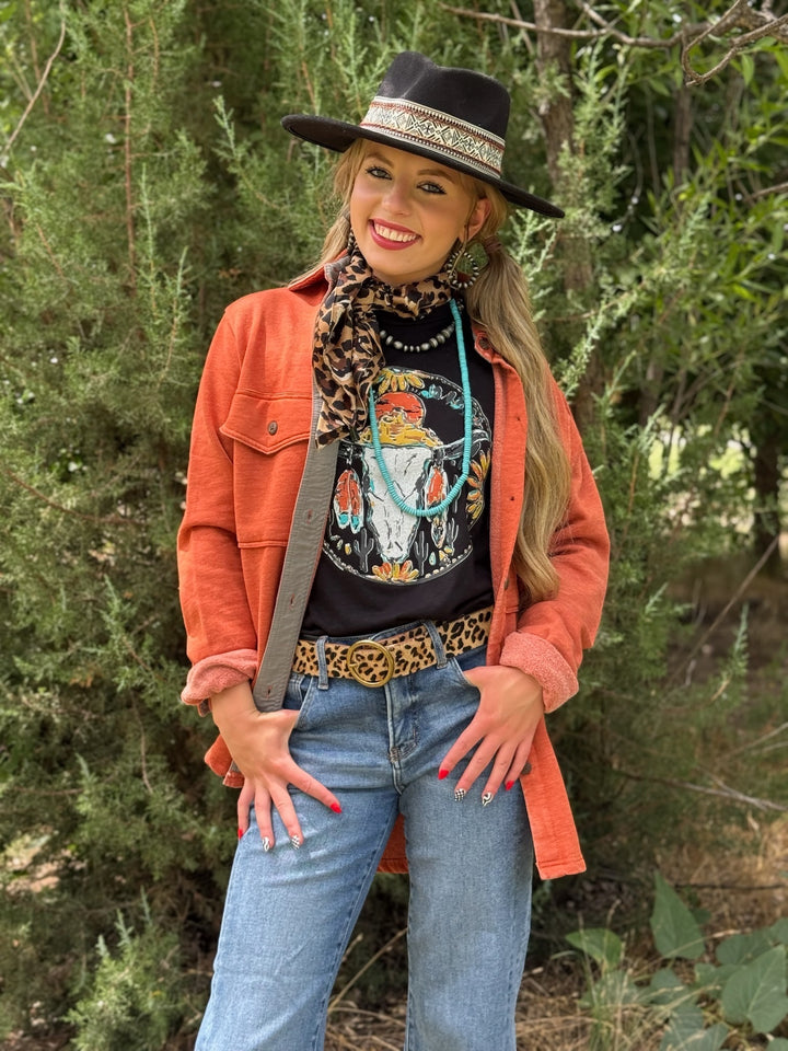 Callie's Western Skull Graphic Tee by Texas True Threads