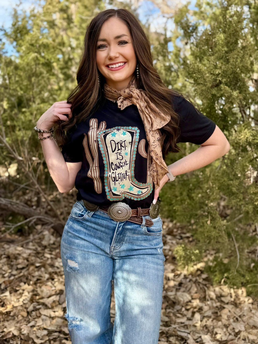 Dirt is Cowgirl Glitter Graphic Tee by Texas True Threads