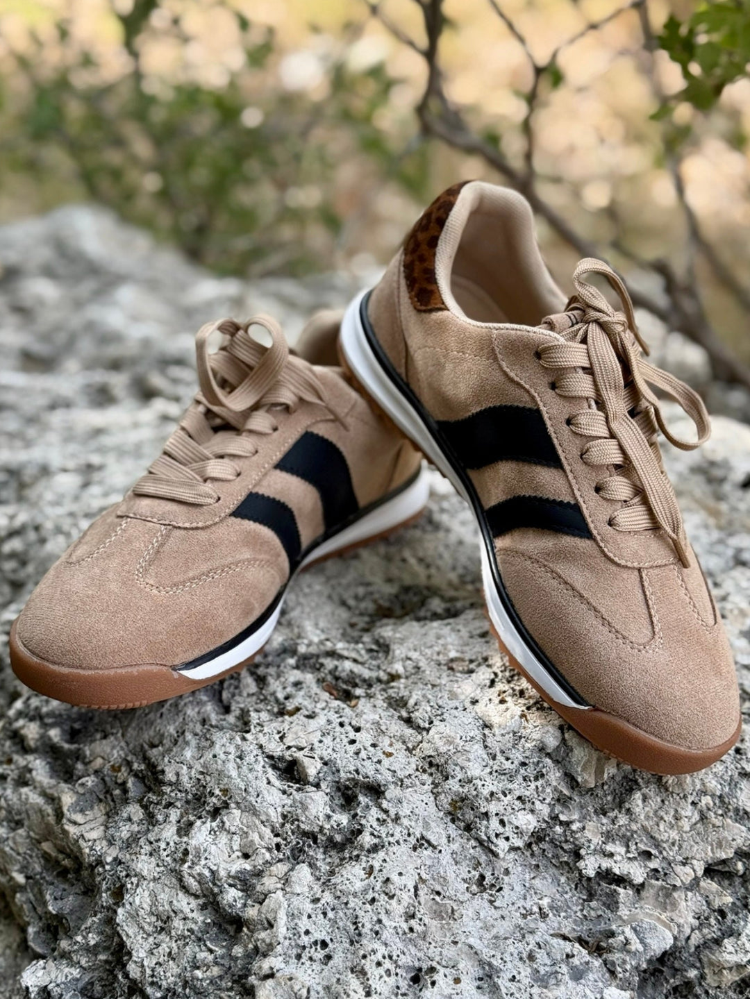 Run It Back Camel Sneakers by Corkys