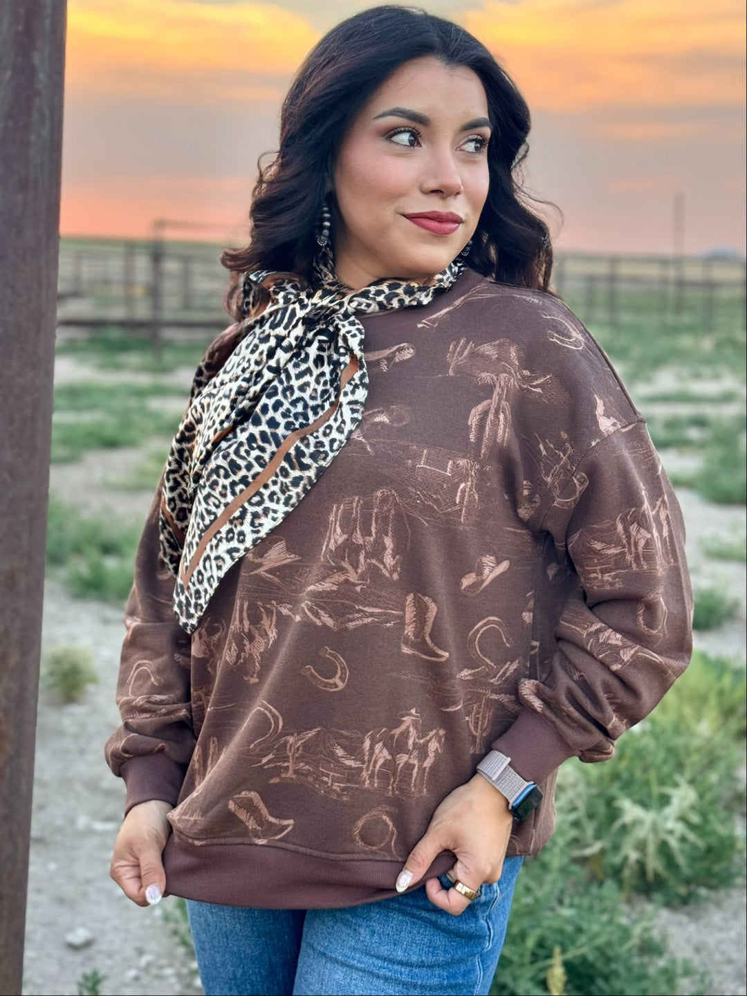 Ranching Days Brown Top