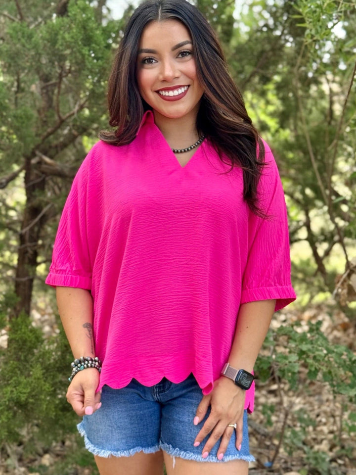 Lovely in Hot Pink Top