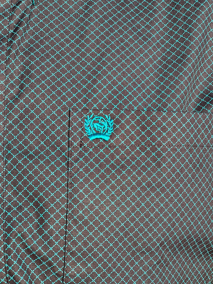 Anderson Black & Teal Button Down Shirt by Cinch