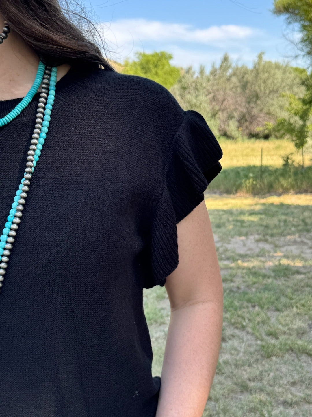 JJ Black Sweater Top