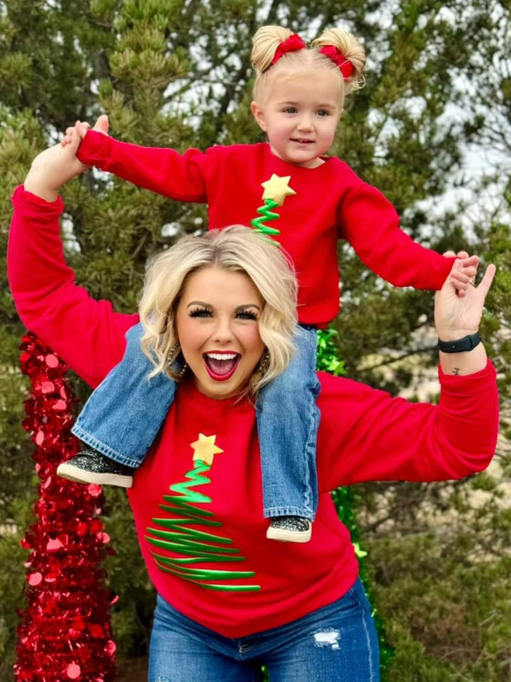 Puff Christmas Tree Sweatshirt by Texas True Threads