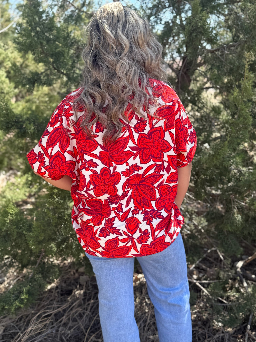 Aster Floral V-Neck Top