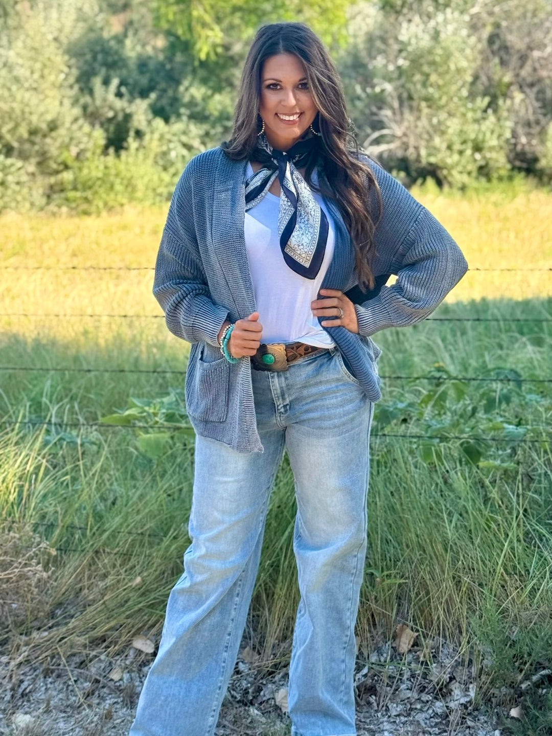 Heather Open Front Cardigan