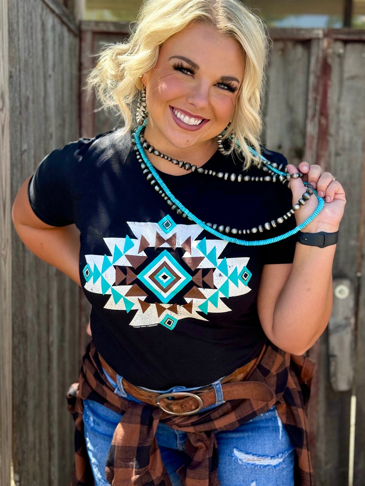 Kearstin Aztec Graphic Tee by Texas True Threads