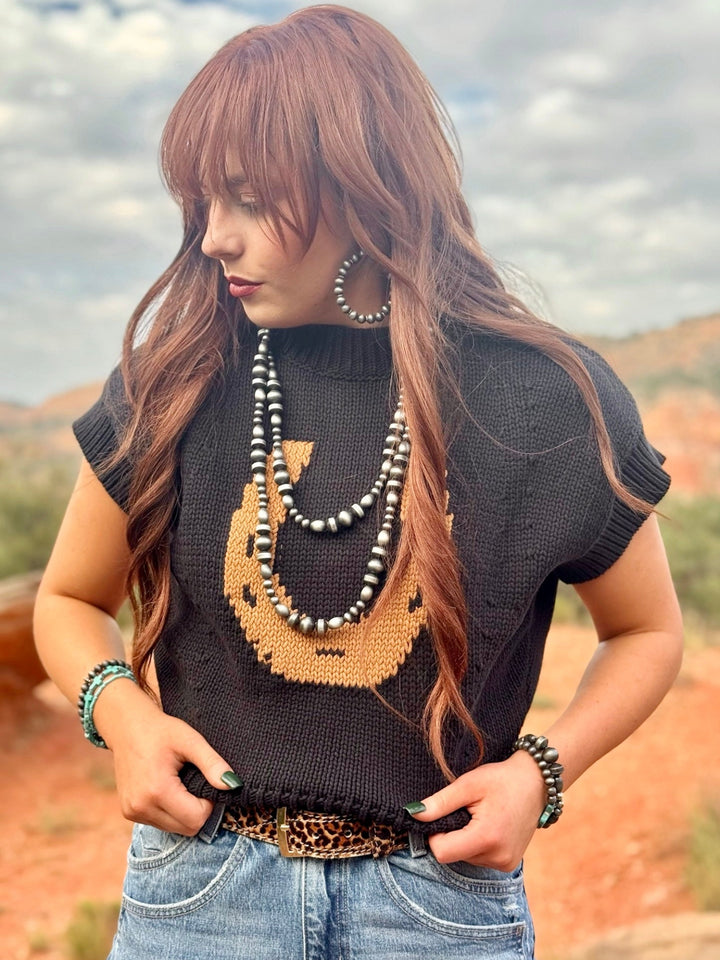 Black Horseshoe Sweater