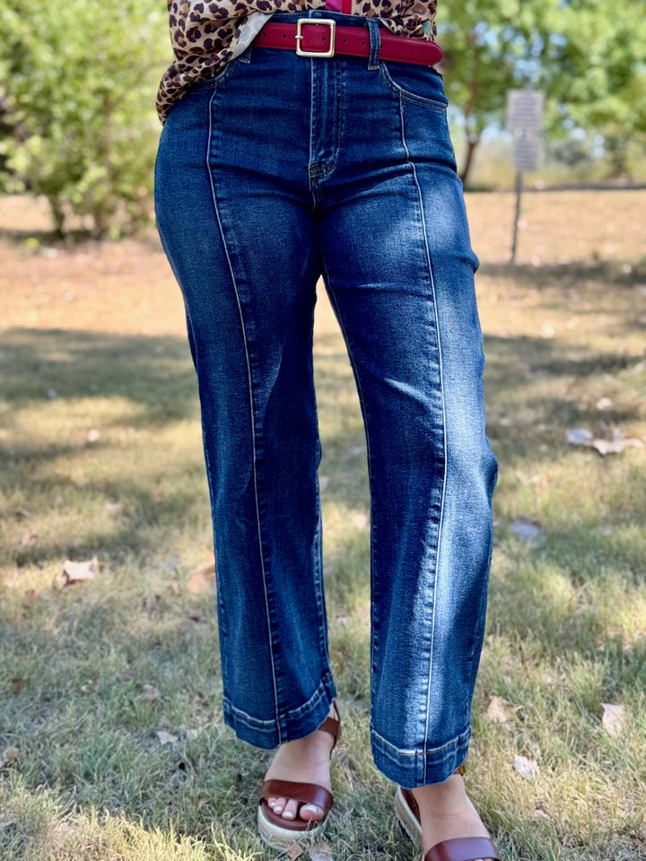 Millie Dark Wash Trouser by Risen