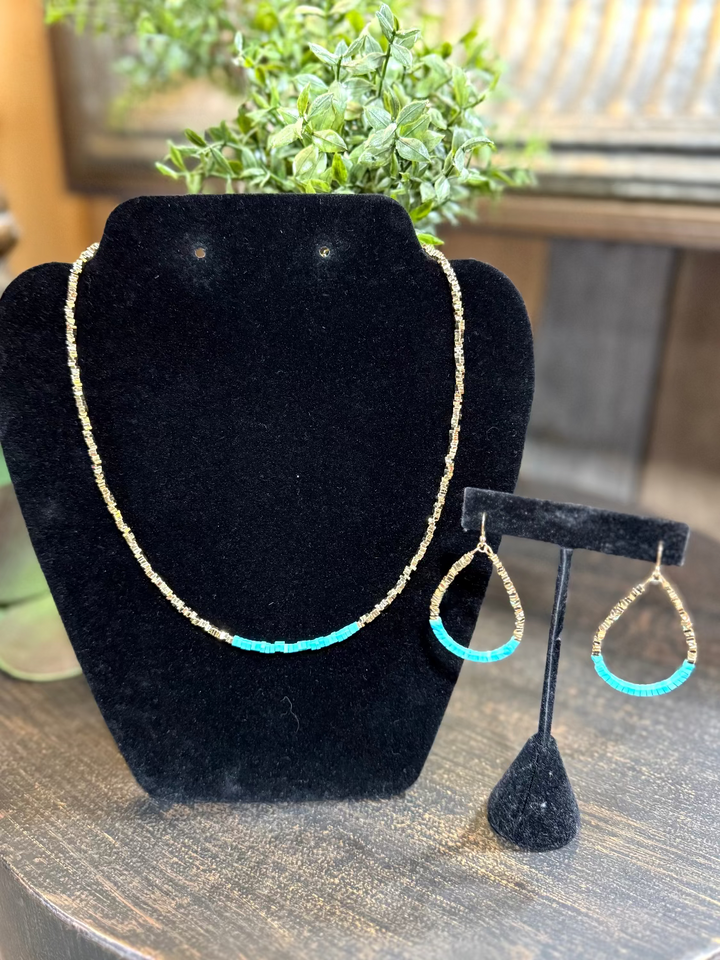 Janesse Gold & Turquoise Necklace
