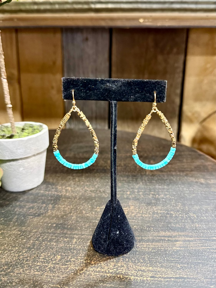 JoAnn Gold & Turquoise Earrings