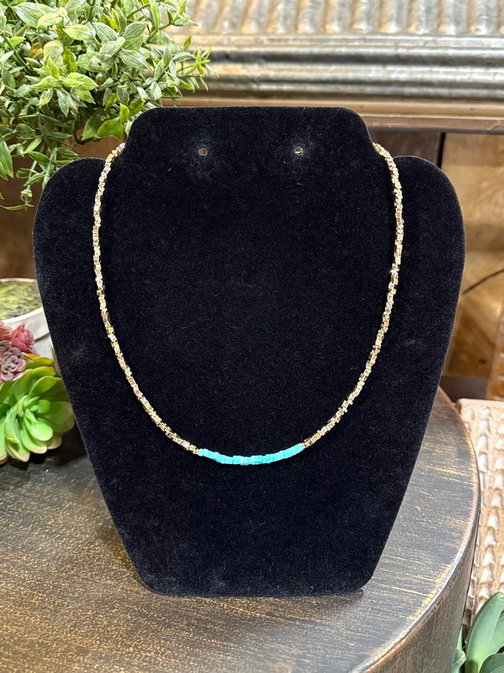 Janesse Gold & Turquoise Necklace