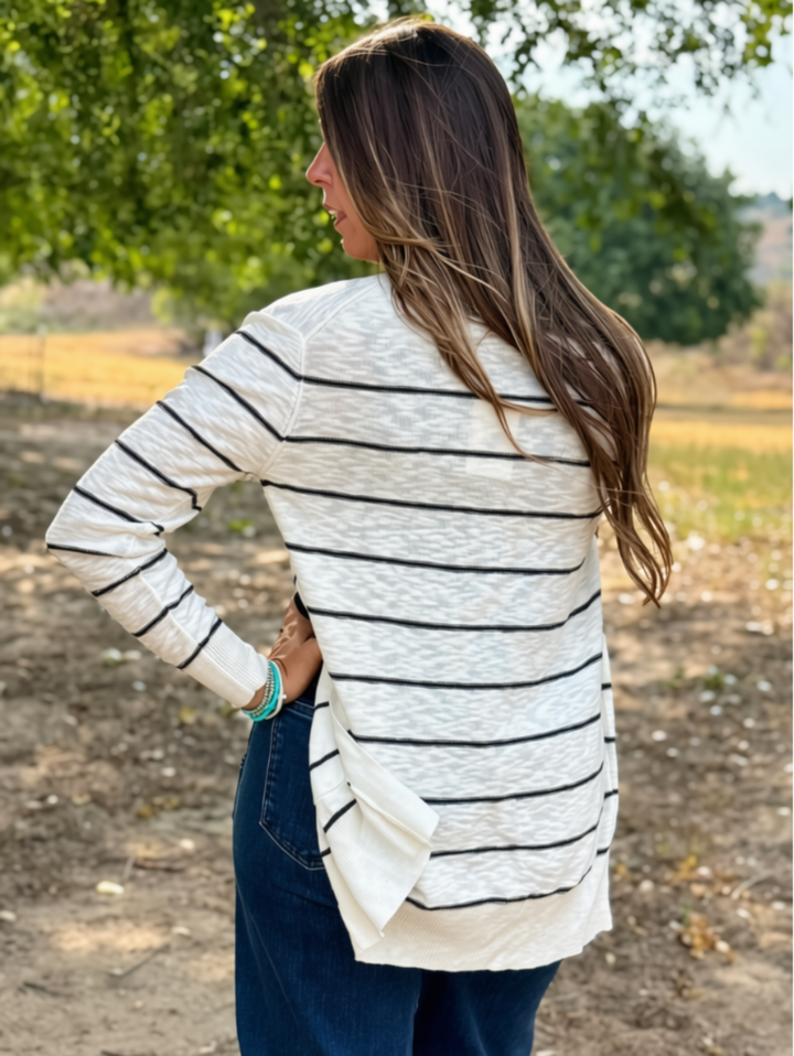 Carlie Black & White Cardigan
