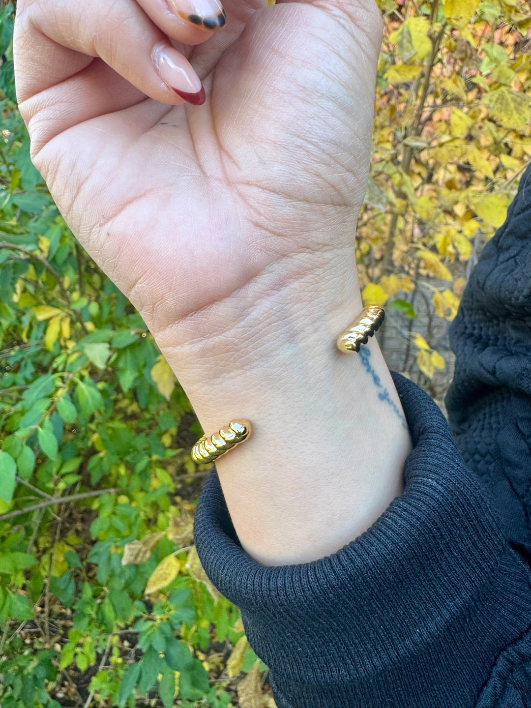 Beaumont 18K Gold Plated Burnished Chunky Rope Bracelet