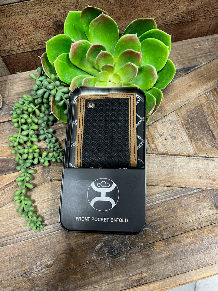 Hands Up Basket Weave Bifold Wallet by Hooey