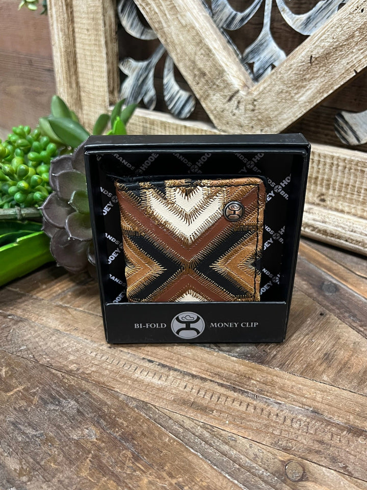 Montezuma Patchwork Bi-Fold Money Clip Wallet by Hooey