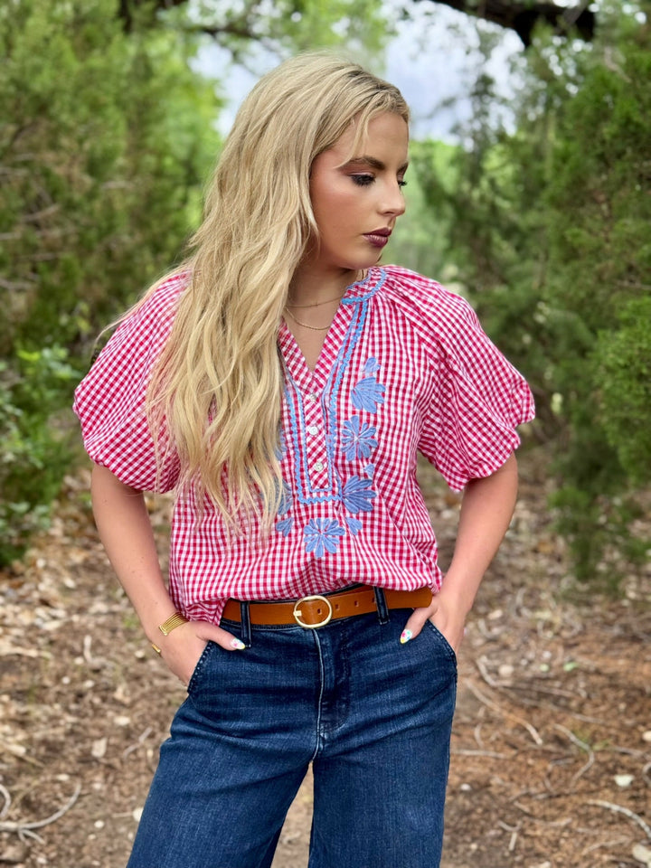 Just Had to Know Gingham Top