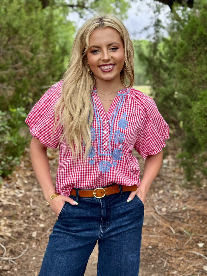 Just Had to Know Gingham Top