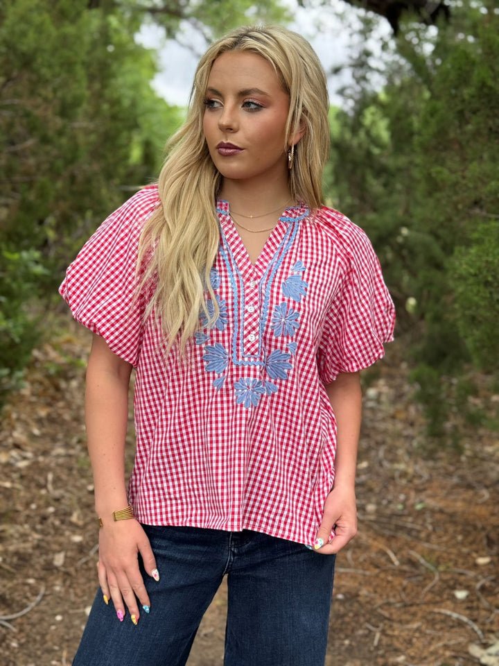Just Had to Know Gingham Top