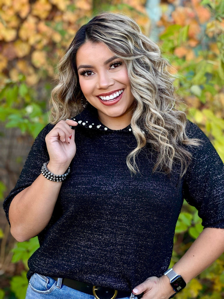 Midnight Pearl Black Top