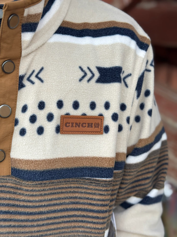 Owen Cream Polar Fleece Pullover by Cinch