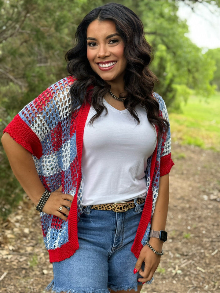 Americana Red White & Blue Cardigan