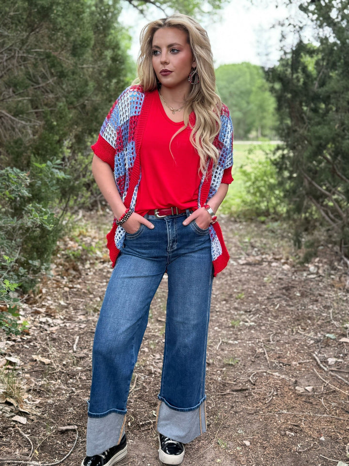 Americana Red White & Blue Cardigan