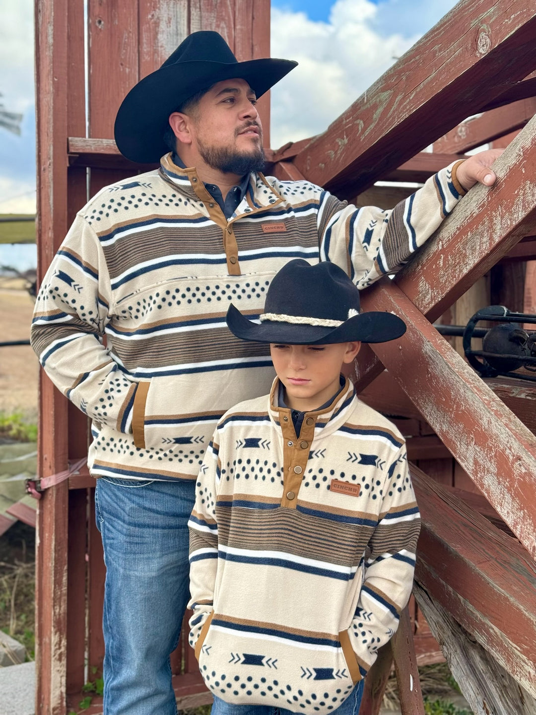 Saul Cream Polar Fleece Pullover by Cinch