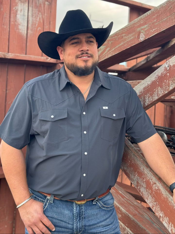 Core - Men's Grey Short Sleeve Snap Shirt by Ferrell