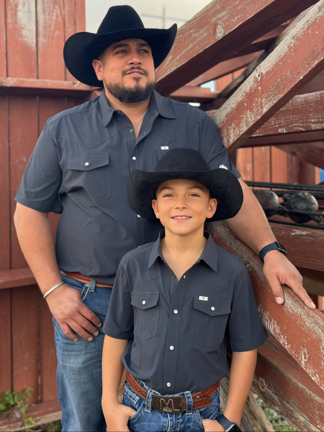 Core - Men's Grey Short Sleeve Snap Shirt by Ferrell