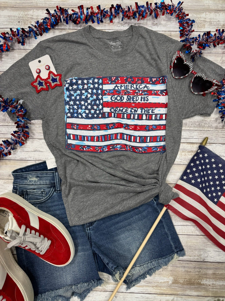 Callie's American Flag Graphic Tee by Texas True Threads
