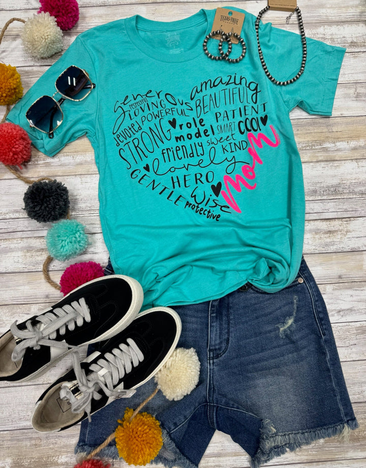 Heart of a Mom Graphic Tee by Texas True Threads