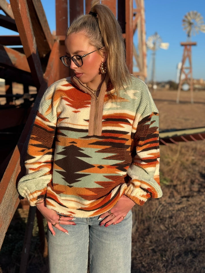 Telluride Aztec Sherpa Pullover
