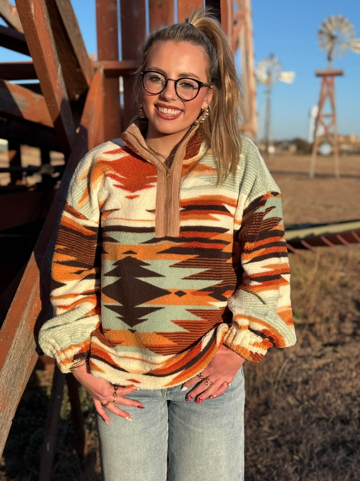 Telluride Aztec Sherpa Pullover