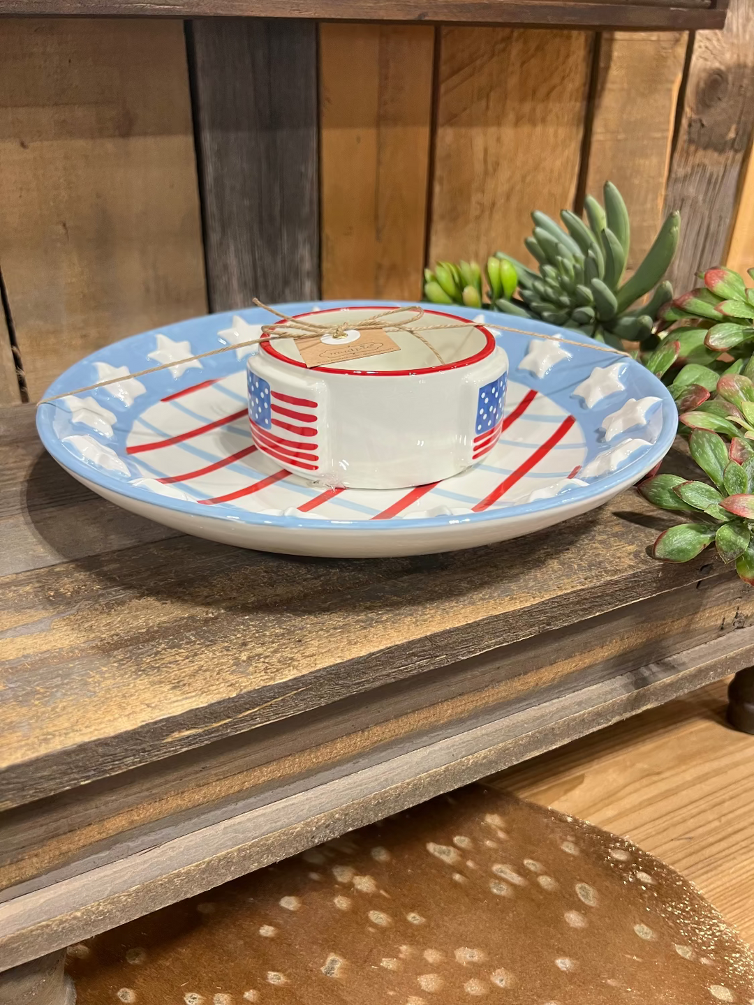 Americana Chip and Dip Set by Mud Pie