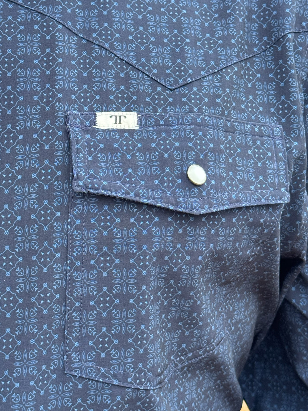 The Collin in Blue Long Sleeve Snap Shirt by Ferrell