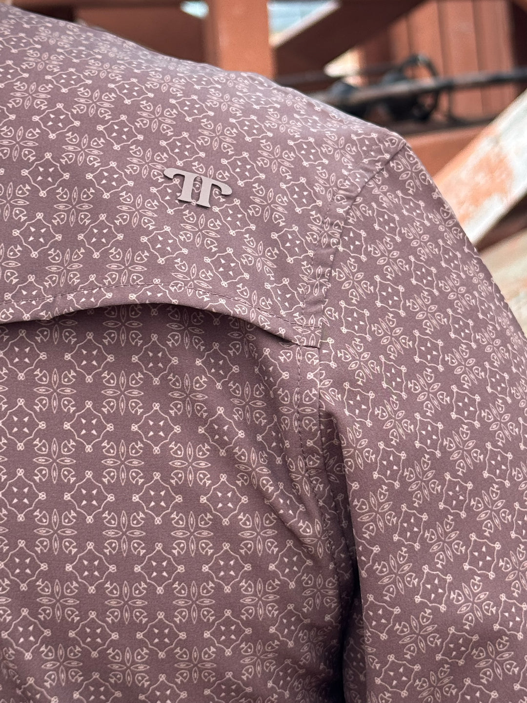 The Collin in Brown Long Sleeve Snap Shirt by Ferrell