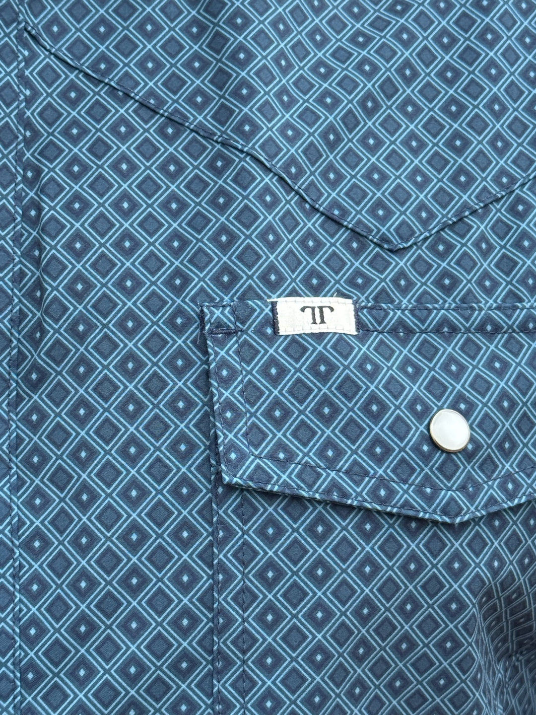 The Frost Blue Long Sleeve Snap Shirt by Ferrell