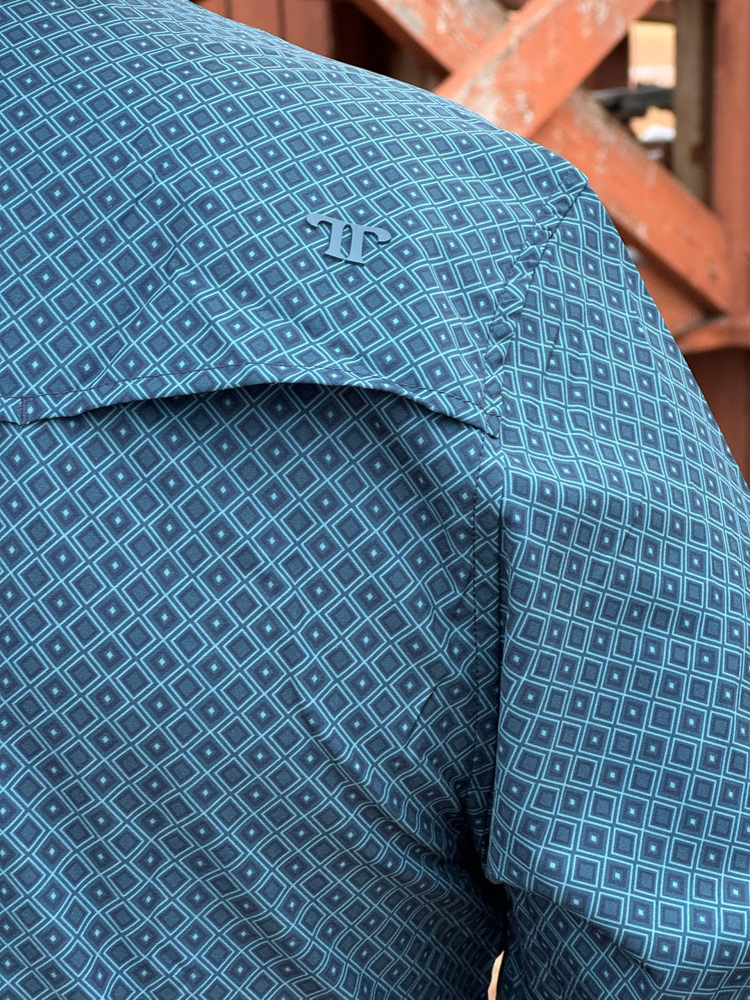 The Frost Blue Long Sleeve Snap Shirt by Ferrell
