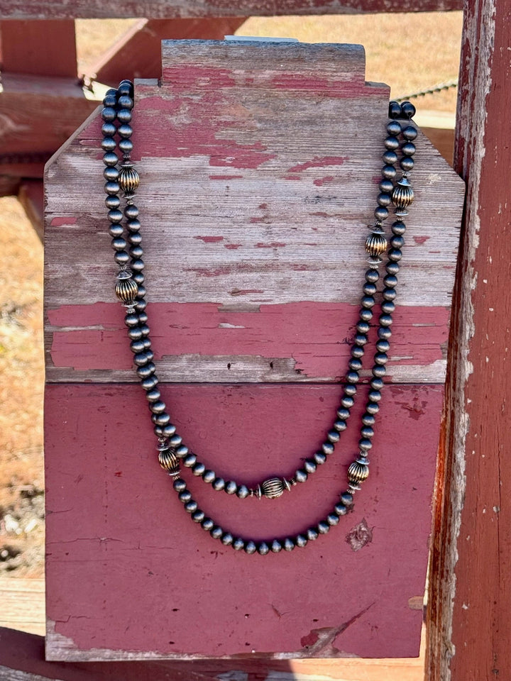 Waller Long Faux Navajo Beaded Necklace