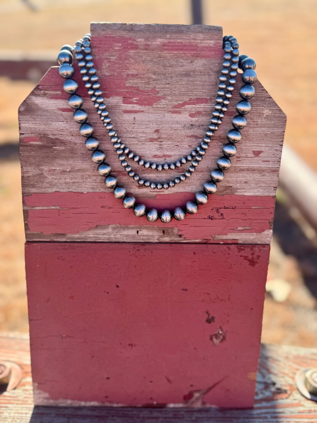 Durant Triple Strand Faux Navajo Necklace