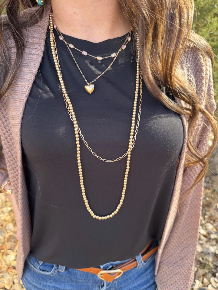 Dip Pink Heart Pendant Necklace