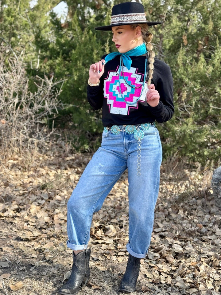 Kandi's Aztec Graphic Tee by Texas True Threads