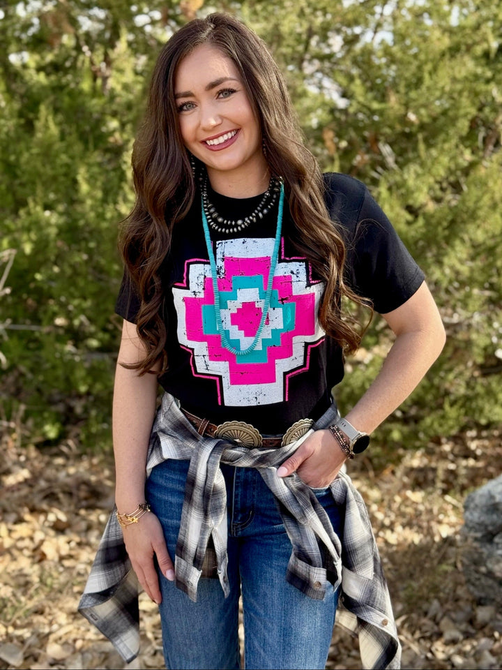Kandi's Aztec Graphic Tee by Texas True Threads