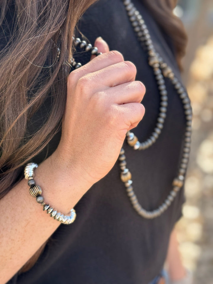 Waller Long Faux Navajo Beaded Necklace